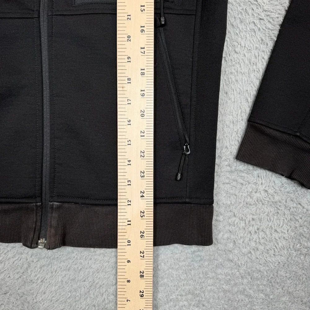 The North Face Mens Black Softshell Full Zip Mock Neck Jacket Small S/P